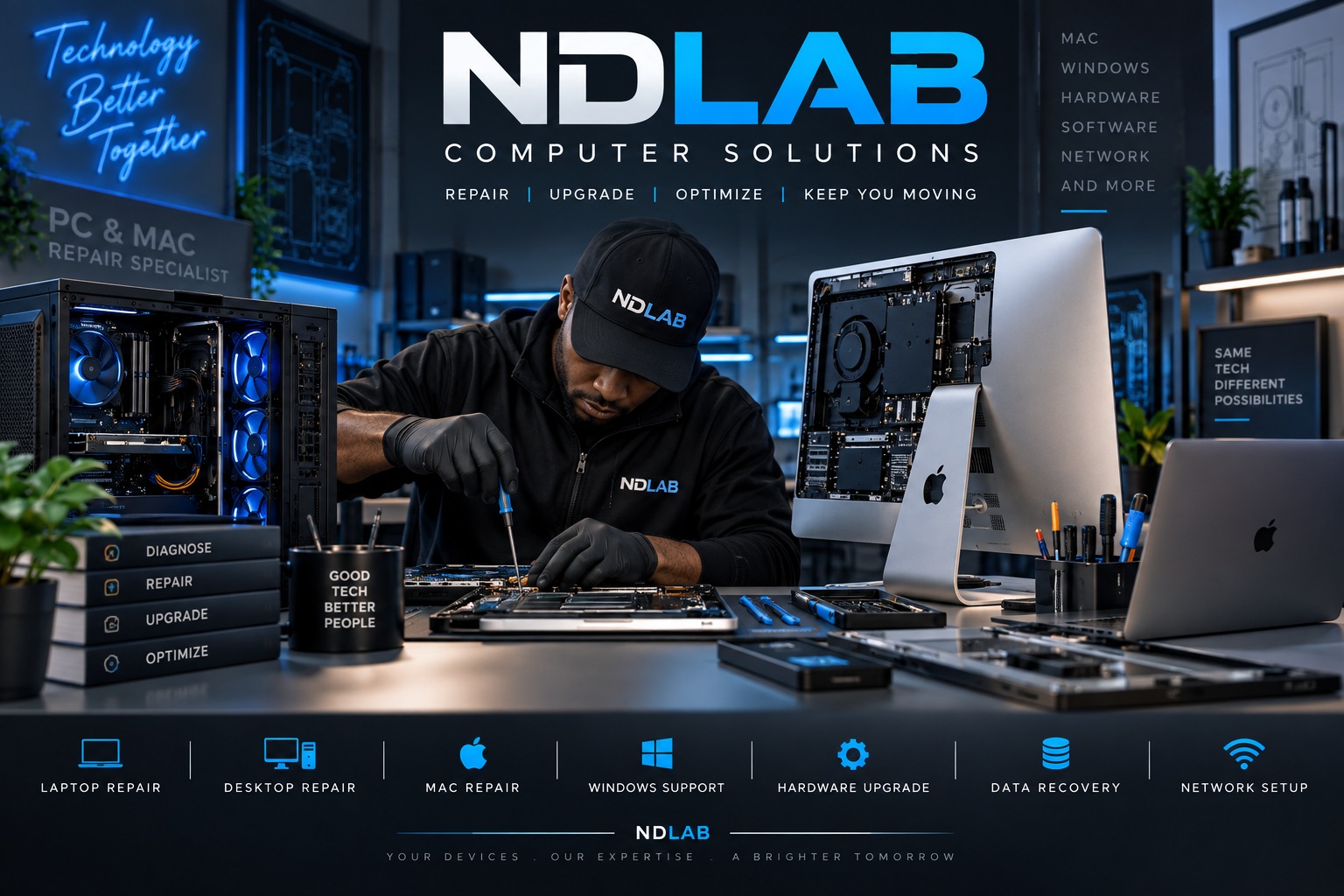 NDLAB computer repair laboratory